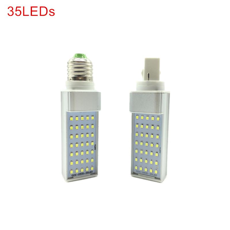 LED Bulbs 7W 9W 11W 13W 15W 18W G24/E27 LED Corn Bulb Lamp Light SMD 2835 Spotlight 180 Degree AC85-265V Horizontal Plug Light
