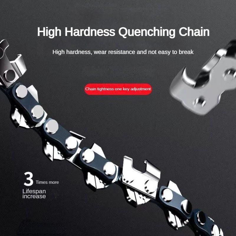 12/16 Inch Brushless Lithium Battery Chainsaw Household Rechargeable Small Handheld Chain Saw Outdoor Logging Electric Saw Black+Red