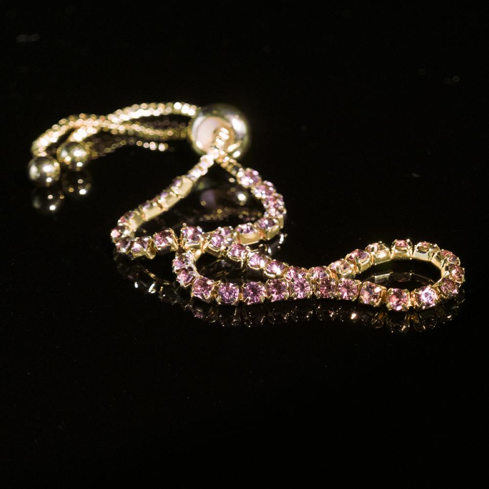 Zircon Adjustable Tennis Bracelet, Luxury Women's Jewelry with Full Diamond Design