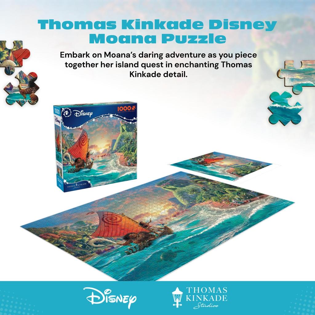 Ceaco Thomas Kinkade Disney Dreams Moana Pussel för Vuxna Levande Thomas Kinkade Konst Premium Disney Pussel för Samlare - - Disneys -