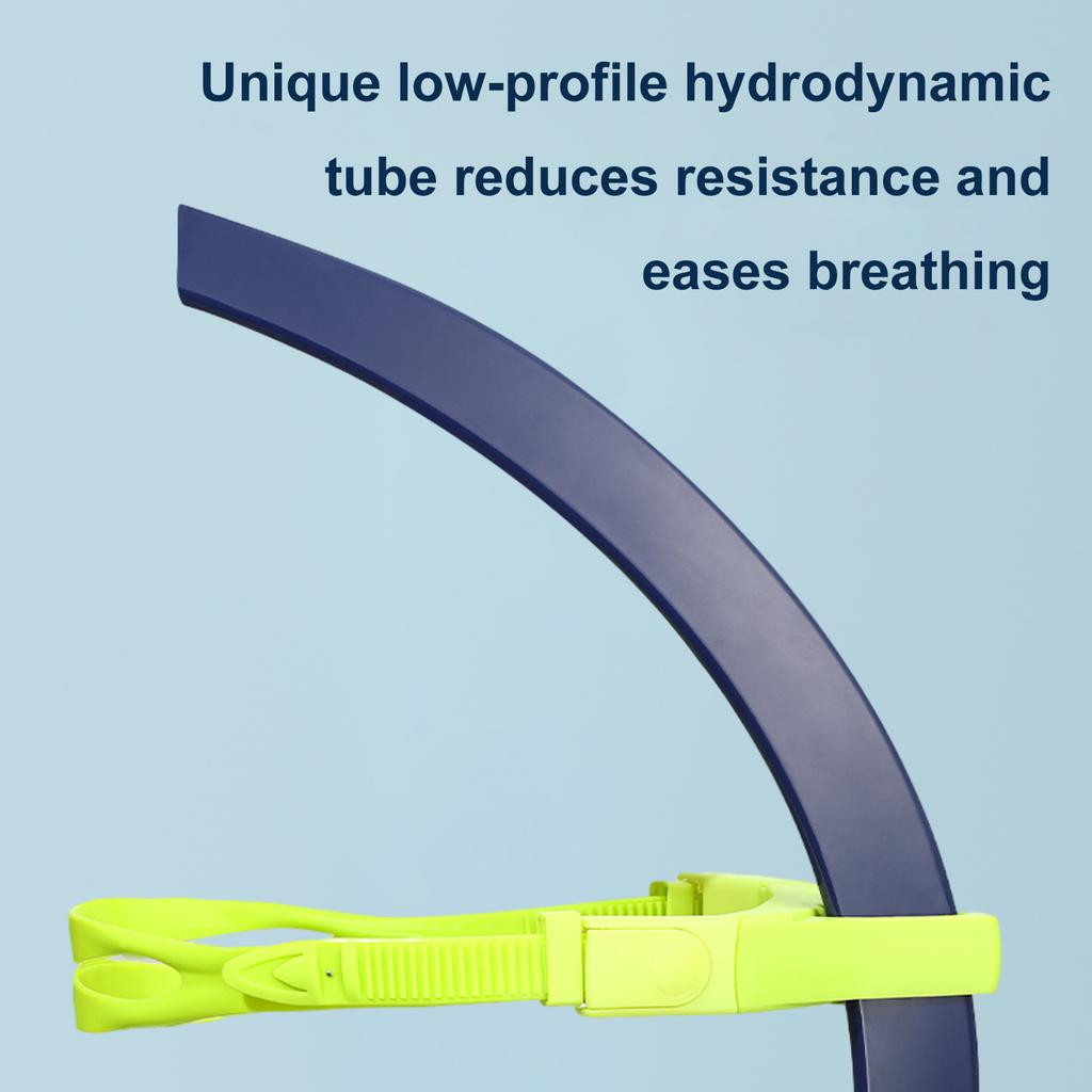 Adult Swimming Snorkel Tube, Snorkelling Training Front Breathing Tube Center Mount Silicone Mouthpiece Freestyle Breathing Tube