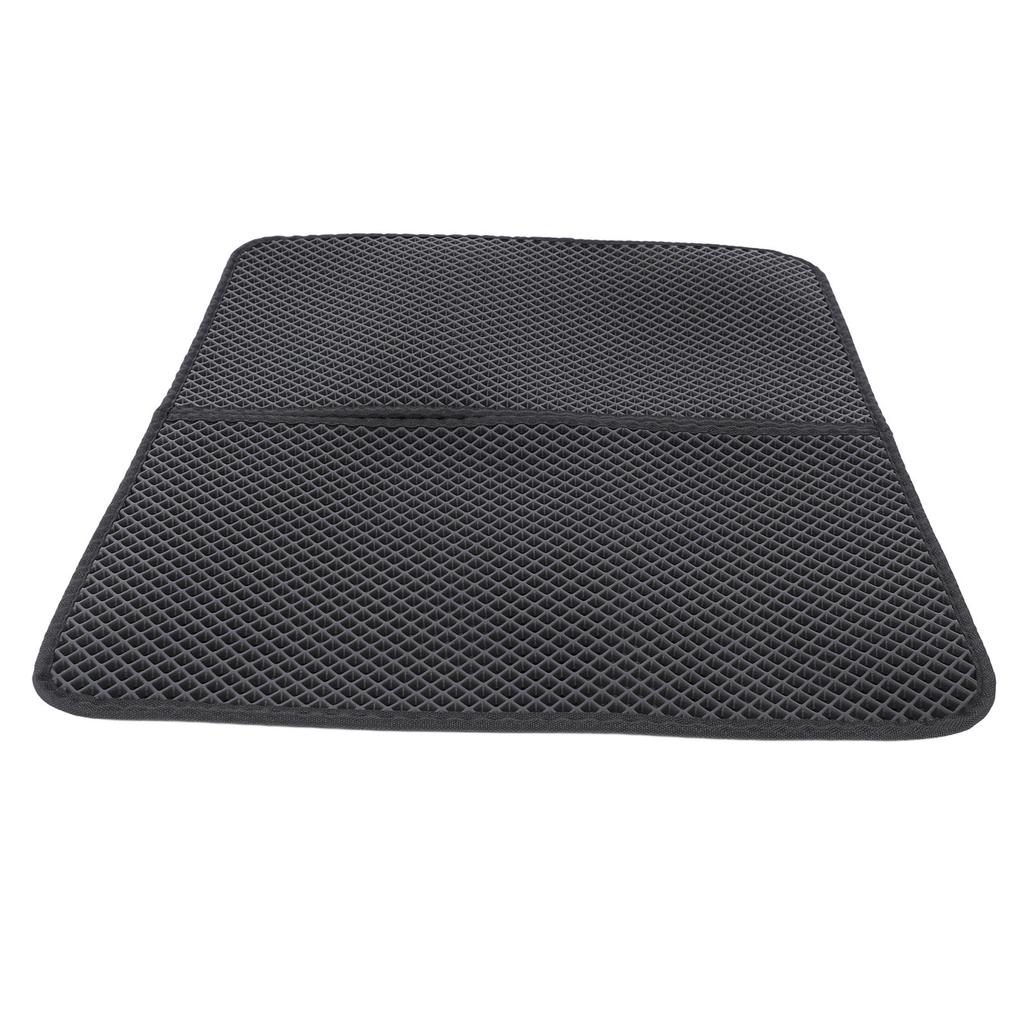 Cat Litter Mat Double Layer Scatter Control EVA Kitty Litter Mat Washable Litter Trapping Mat for Litter Box