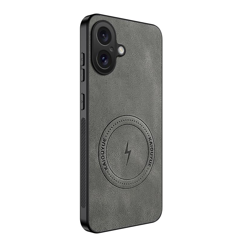 For iPhone 17 Air Luxury Lightning Magnetic Leather Case For iPhone 17 Pro Max Soft Shockproof Mobile Phone Protector Cover 17