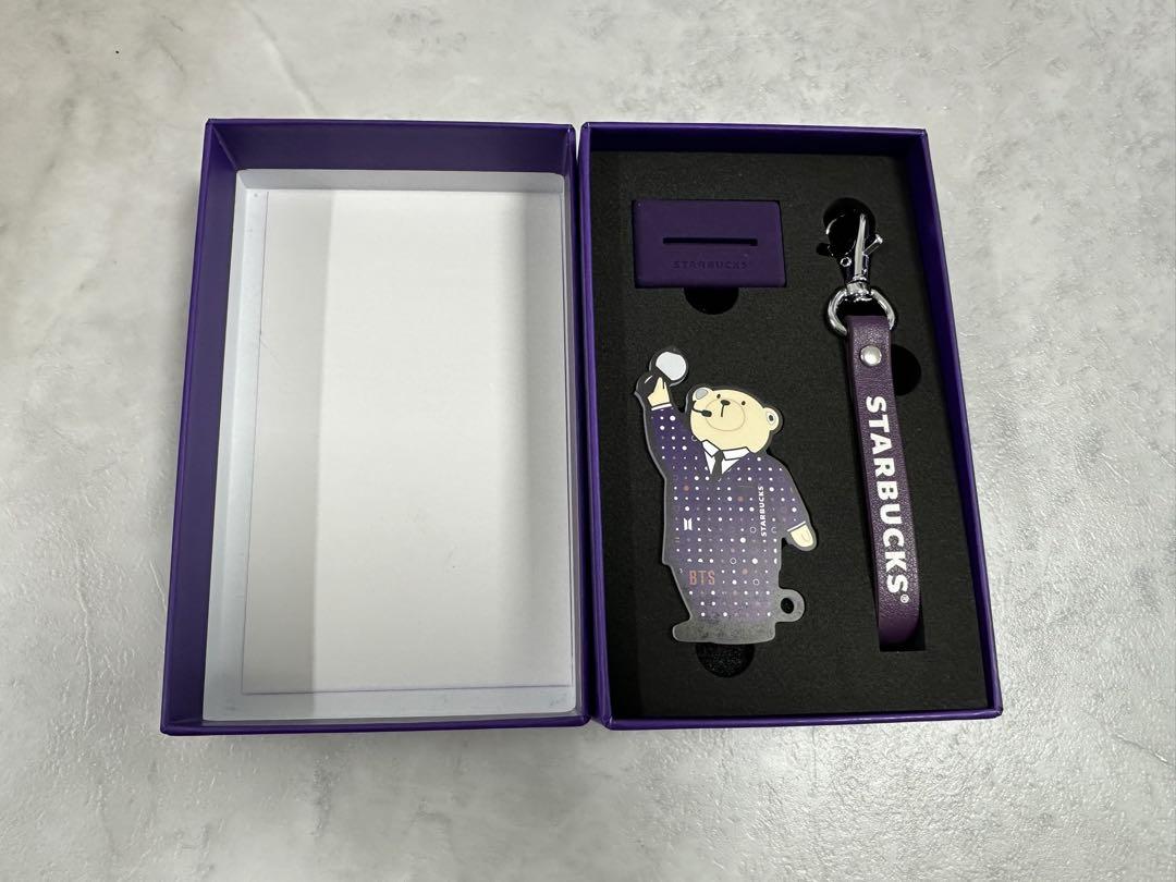 

[USED] Sold out BTS x STARBUCKS Purple Keychain with Korean Starbucks Card