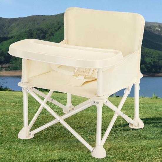 Portable 3-in-1 Baby Booster Seat Cozy Floor Seat with Feeding Tray Foldable Toddler Booster with Safety Belt And Storage Bag for Travel Dining