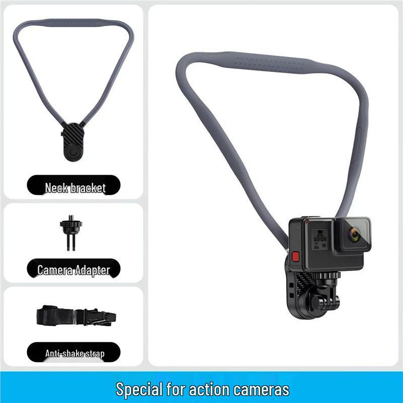 Magnetic Neck Phone Holder: First-Person View Chest Mount for Live Streaming, Cycling, and Anti-Shake Video Recording Standard
