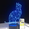 Factory Dropshipping ODM Rechargeable Touch Switch Dog Arylic Panel Box Table Night Lamp  16 Colors Change 3D LED Light