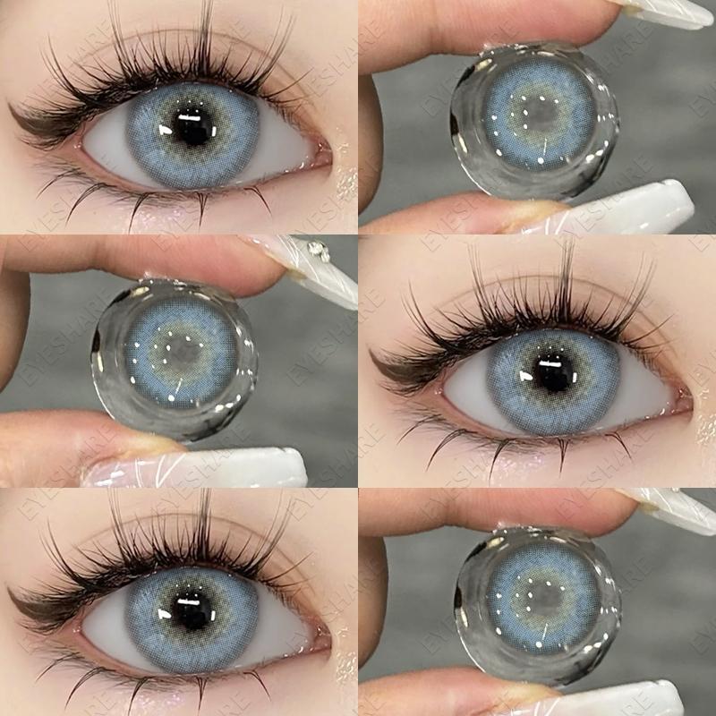 Eyeshare Brown Colored Contact Lens Natural Soft Contact Lenses for Eyes Fashion Decoration 14.2mm Yearly 2pcs=1 Pair
