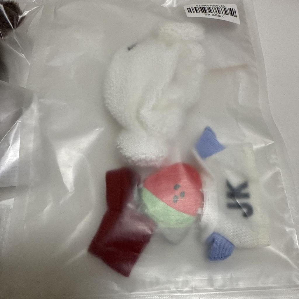 [USED] Jungkook Moknim Korean Sauna Jjimjilbang 10cm Plush Toy Clothes