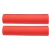 1 Pair   Handlebar Grips Anti Skid Shock Proof Silicone Bike Grip With End Plugs Red