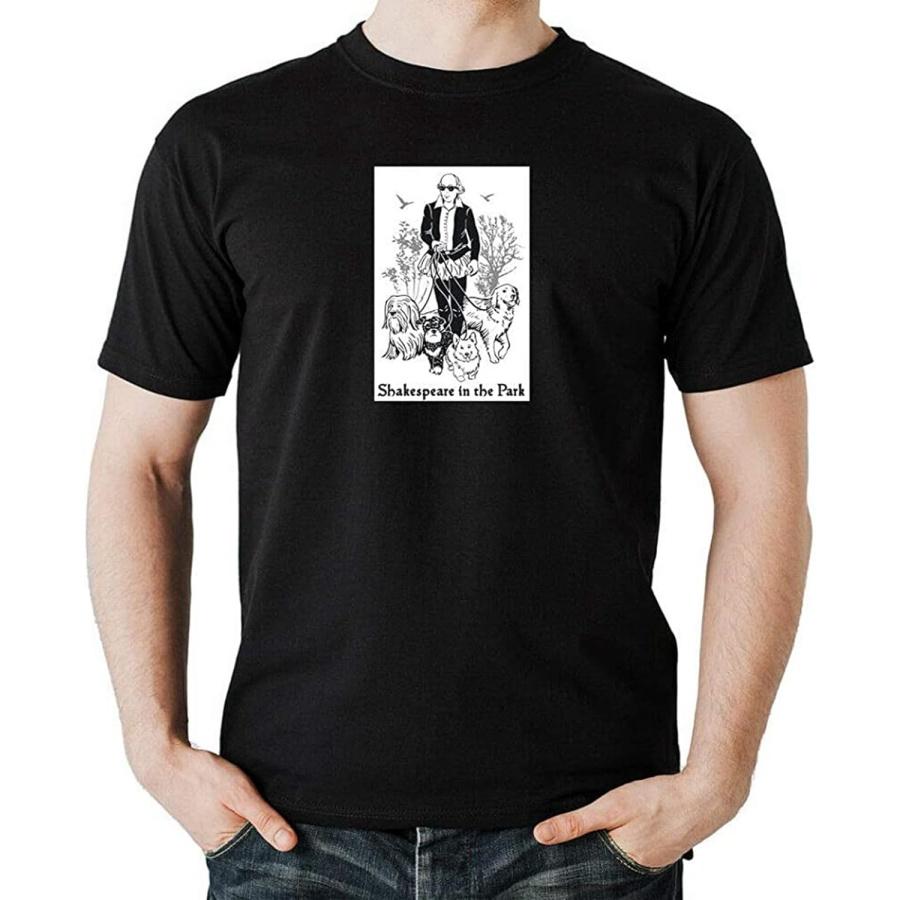 MYCHOME Men s Shakespeare Dogs Black William Shakespeare Dog Walking T-Shirts Black XXXXXL разноцветный