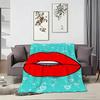 Graphic L-Lips Throw Soft Warm Throw Blanket for Bedroom Living Room Bed Travel Camping Picnic Gift