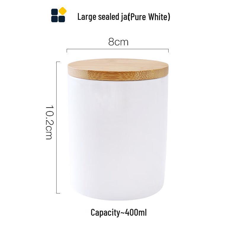 

Lilang White Ceramic Sealed Kitchen Storage Jars