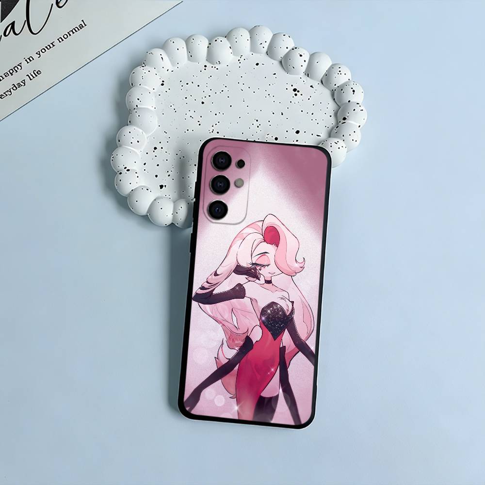 A-Angel Dust H-Hazbin H-Hotel Phone Case For Samsung S25,S24,S21,S22,S23,S30,Ultra,S20,Plus,Fe,Lite,Black Soft Silicone