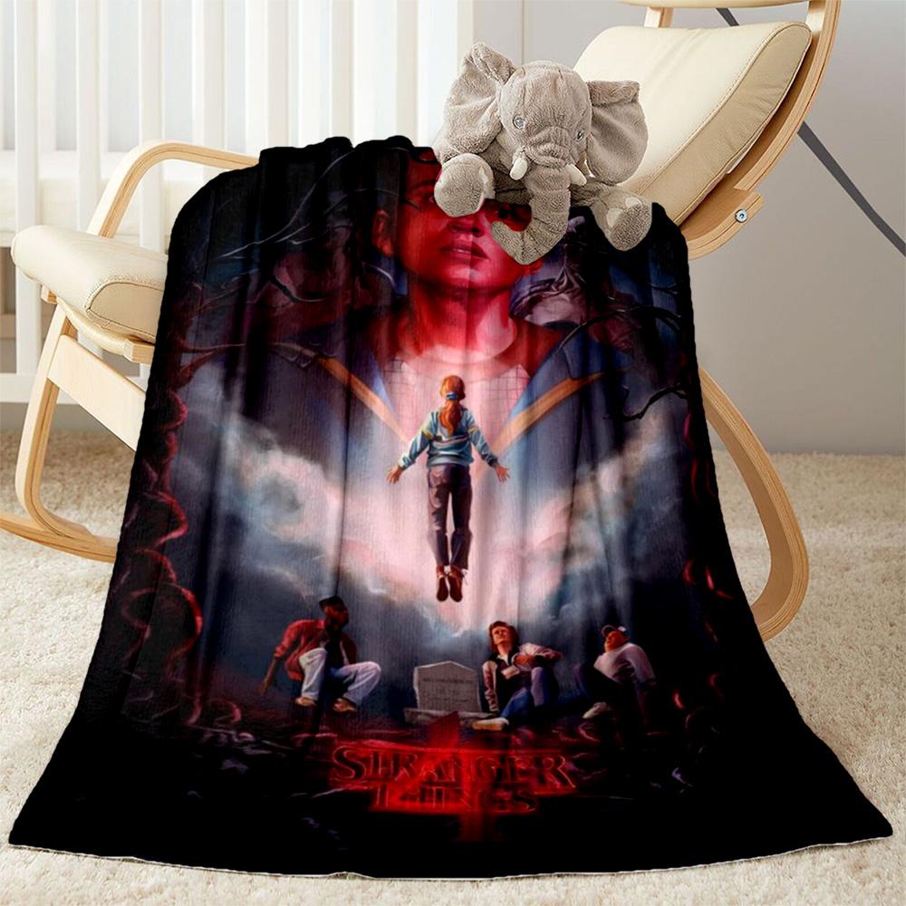 Stranger Things Blanket Suitable for sofas,travel, living rooms also a good gift for friends and family Suitable for all seasons.