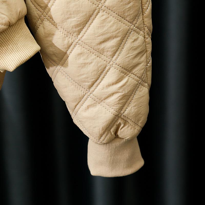 2023 Kids' Autumn/Winter Korean Style Cotton-Padded Two-Piece Set: Single-Breasted Jacket & Crew Neck Innerwear with Cotton Pants.