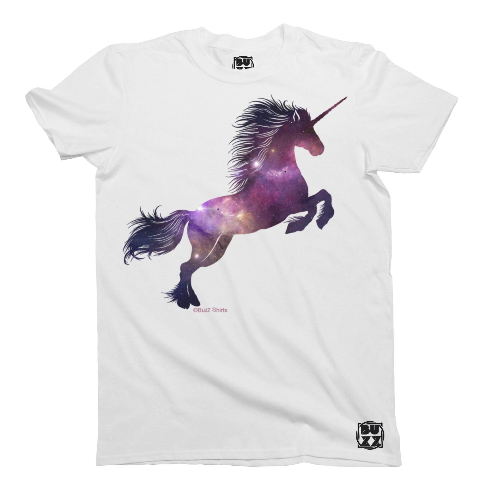 Unicorn Galaxy T-Shirt Mens Womens Tees Top Eco friendly Unisex Mens Ladies Trendy HIPSTER 2XL