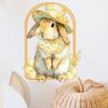 Creative Cute Rabbit Wall Sticker Self-Adhesive Removable for Bedroom Living Room Study Home Decor