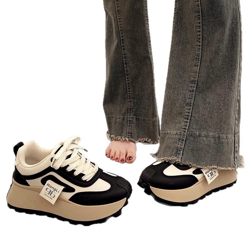 Ins Korean Version of the New Forrest Gump Shoes 2025 Spring and Autumn Explosion Student Running Sports Thick Sole Height Increase Casual Women's Sho