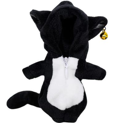 HIGHAWK Obitsu 11 OB11 Size Outfit, Obitsu Doll 11 Clothes, Animal, GSC Homewear, Doll Clothes, 112 BJD Doll Clothes, Fluffy, 11cm Doll (Black Cat)