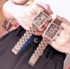 Watch Ladies Fashion Retro Steel Belt Digital Rectangle Bracelet Tide Diamond Watch