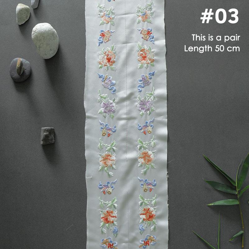 2Pcs 50cm Chinese Embroidery Lace Trim Webbing Ribbon For DIY Hanfu Cheongsam Lapel Collar Sleeve Edge Garment Decor Accessories