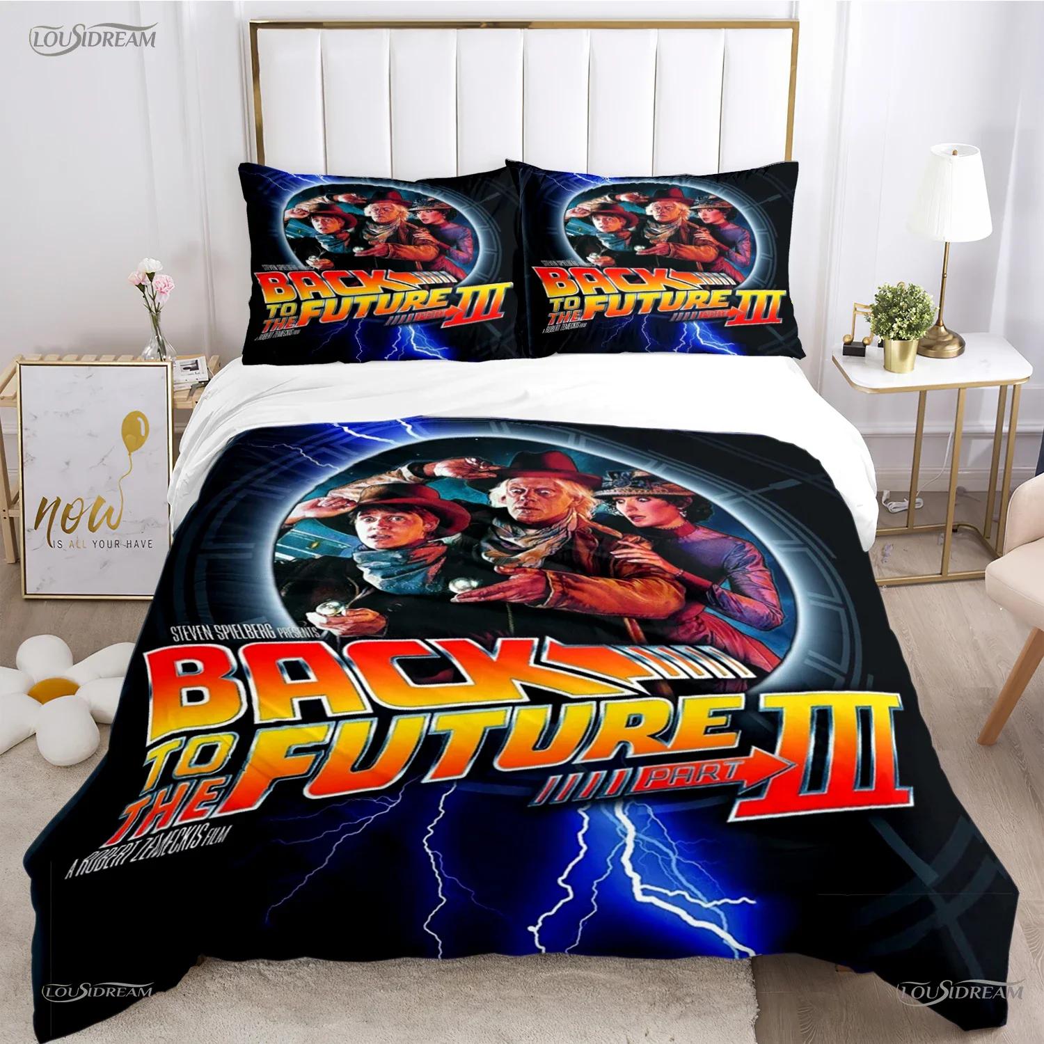 

3D Cute Kawaii Duvet Cover Back To The Future Canary Bedding Set Kid Covers Boy Bed Linen Set For Teens Single/Double/Queen/King 70x133cm