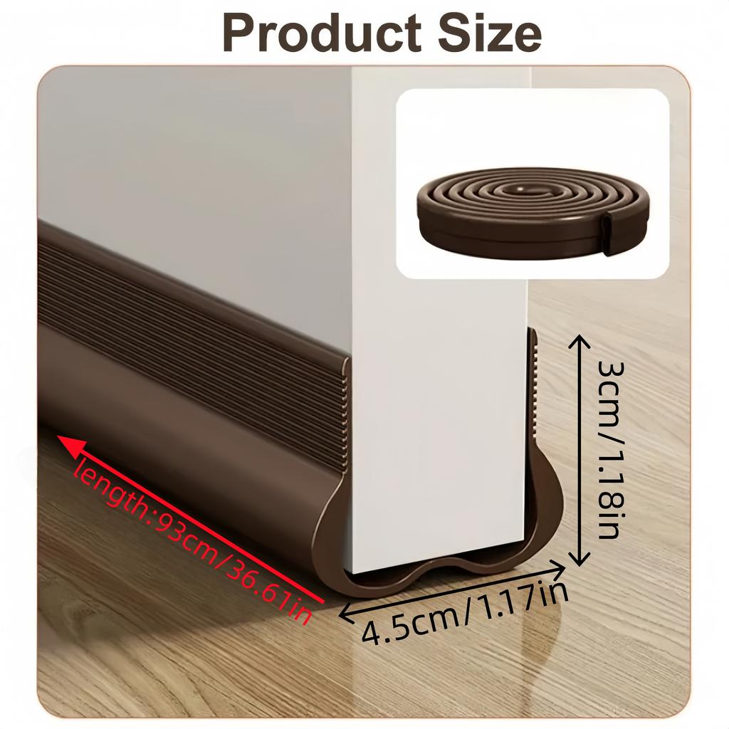 1pc 93cm PVC Door Bottom Seal Strip Weather Strip Under Door Draft Stopper Thicker Cold Gap Sealing Weather Strip
