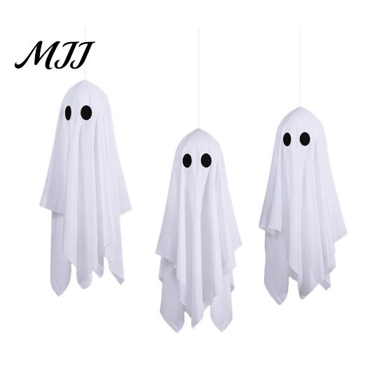 Haunted House Supplies 3Pcs Halloween Hanging Ghost Decorations, Spooky Flying with Scary Cute Decor Lanyard for House, Outdoor, Porch