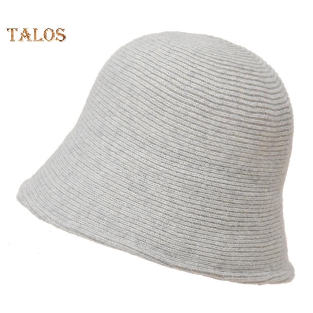 CMW – chapeau seau en laine pour femmes, avec cordon de serrage, bassin tricoté Vintage de pêcheur