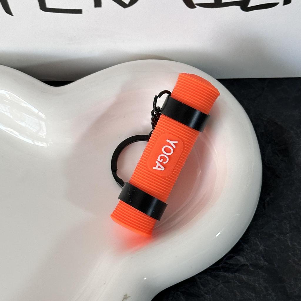 Miu Series Dumbbell Plate Keychain: Trendy Fitness Accessory & Sports Jewelry Gift