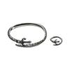 Vintage Adjustable Swords Design Ring And Bangle Set Openable Jewelry For Women Men Unisex Alloy Accessories