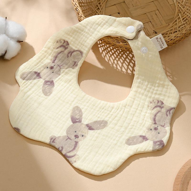 Soft Six-Layer Pure Cotton Baby Bib - Gauze Newborn Saliva Towel