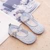 Girls Rhinestone Sandals New Spring Summer Soft Sole Princess Shoes Kids Pearl Hollow Trendy Shoes for Little Girls