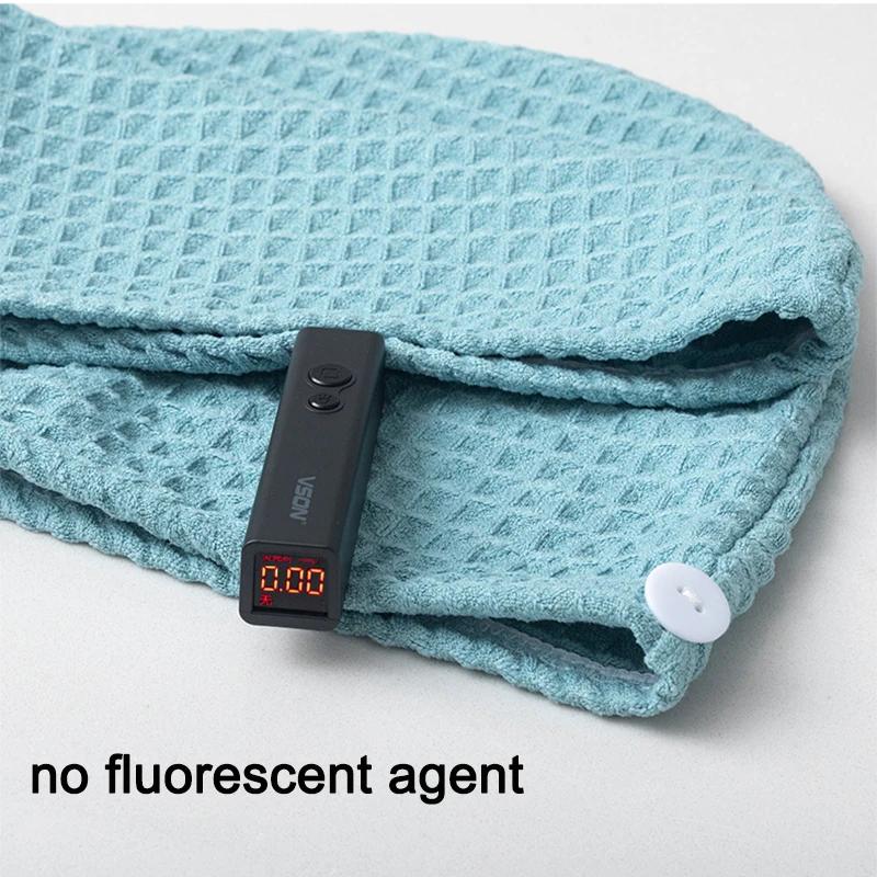 Microfiber Hair Wrap Waffle Hair Drying Towel Absorbent Dry Hair Turban with Button Twist Hair Towels Cap Quick Anti Frizz Hair