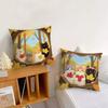 Cartoon Kitten Autumn Cute cushion cover Pillow Cover Decoration Room Home Sofa living Office Car Nordic Simplicity
