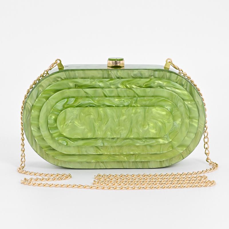 Clutch Bag Crossbody Evening Fashionable Acrylic New Arrival Shoulder Wedding Banquet Brand Bags Original Luxury Genuine White