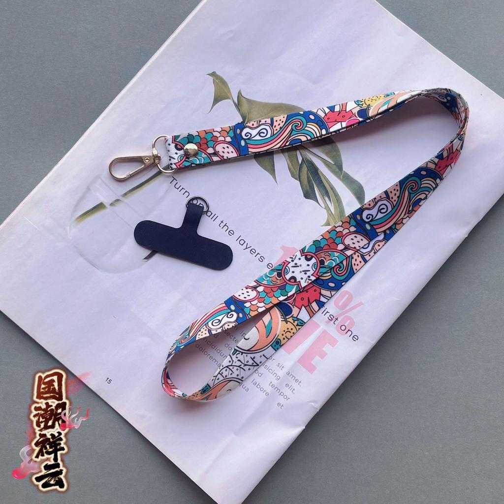 Wide Long Durable National Style Neck Strap Universal Phone Lanyard