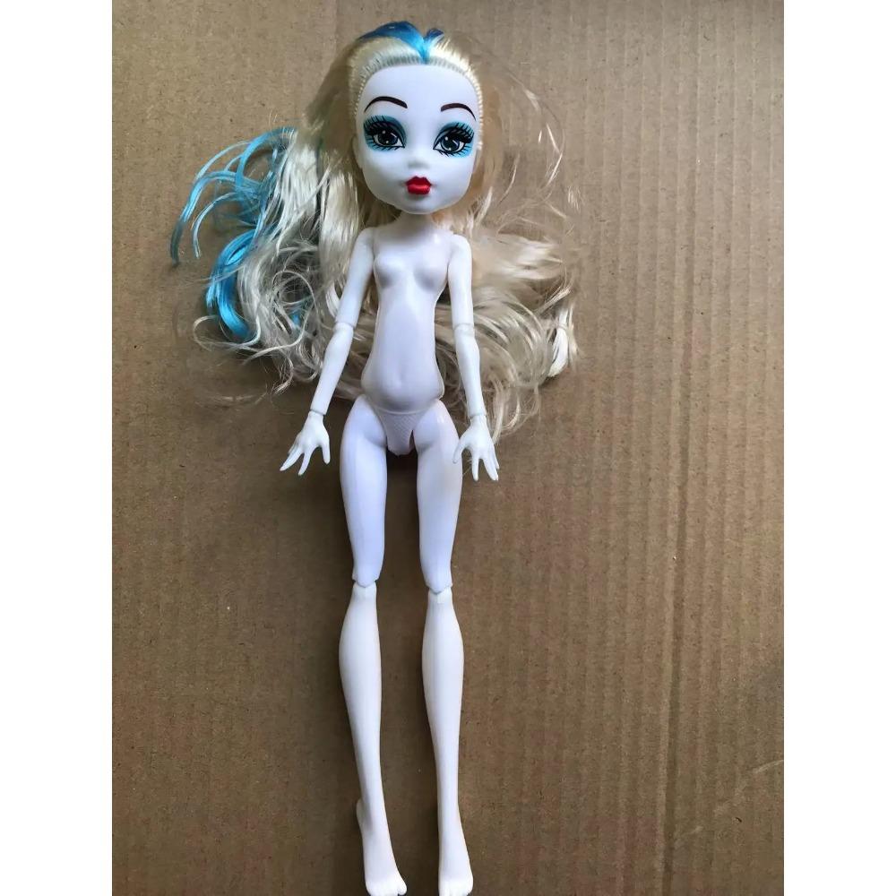 Slim Doll Body Heads Colorful Hair Doll Head Green White Black Brown Pink Beige Color Doll Body Multi Joints Movable Doll Figure