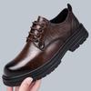 Men's Casual Leather Shoes Gentleman Retro Style Work Leisure Office Adult Hot Selling Shoes Dress Shoes Black Brown Lace Up