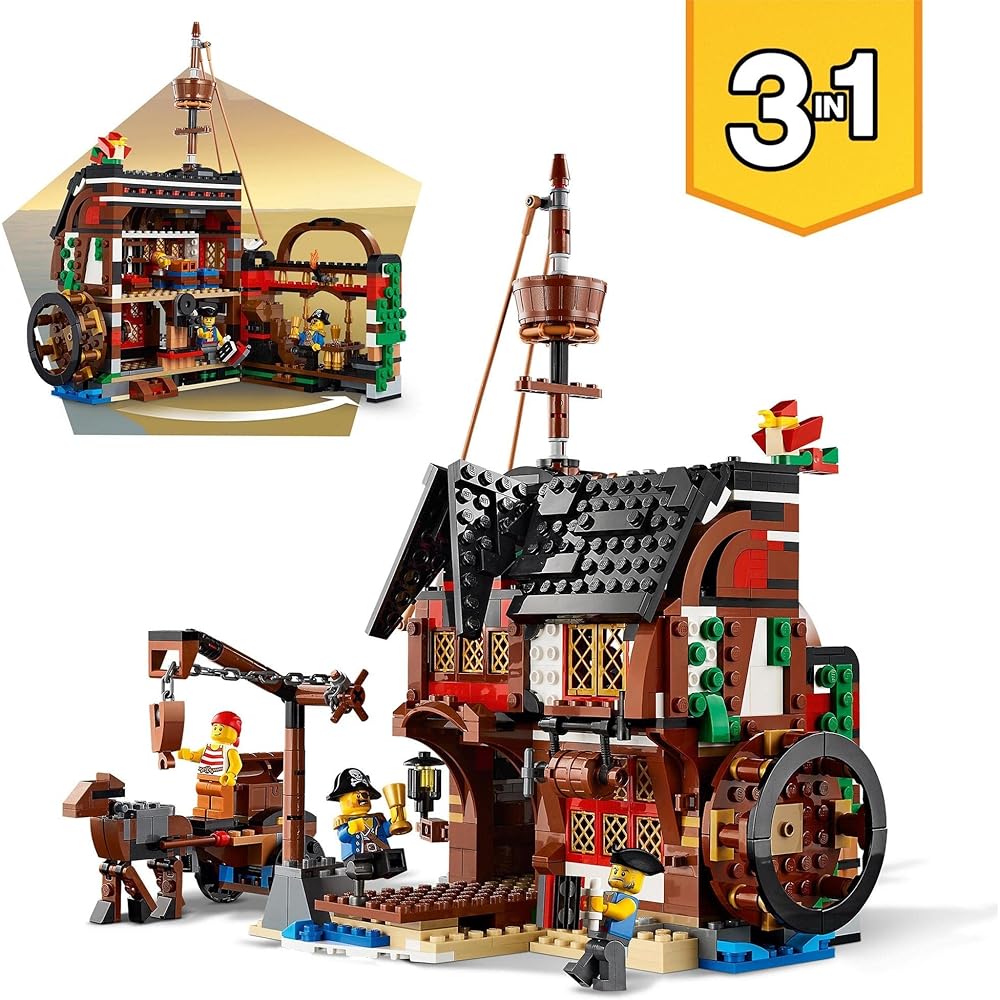 LEGO Creator Pirate Ship Building Set 9-11 Years Old Kids Toy Blocks 31109