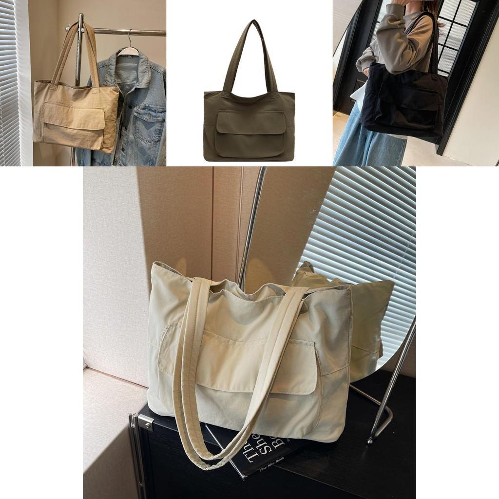 Chic Lightweight Tote Bag With Water-resistant Fabric Ideal For Autumn And Winter