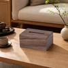 Walnut Wood Tissue Box Long-Lasting for Living Room, Bedside Table
