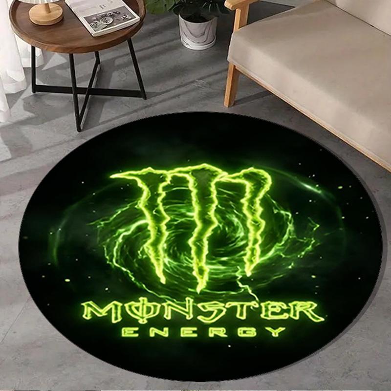 1 Stück Energy Drink Runder Teppich, Rutschfeste Stuhlmatte, Heimdekoration, Kreis-Teppich Perfekt für Büro, Schlafzimmer, Wohnzimmer, Weihnachtsgeschenk