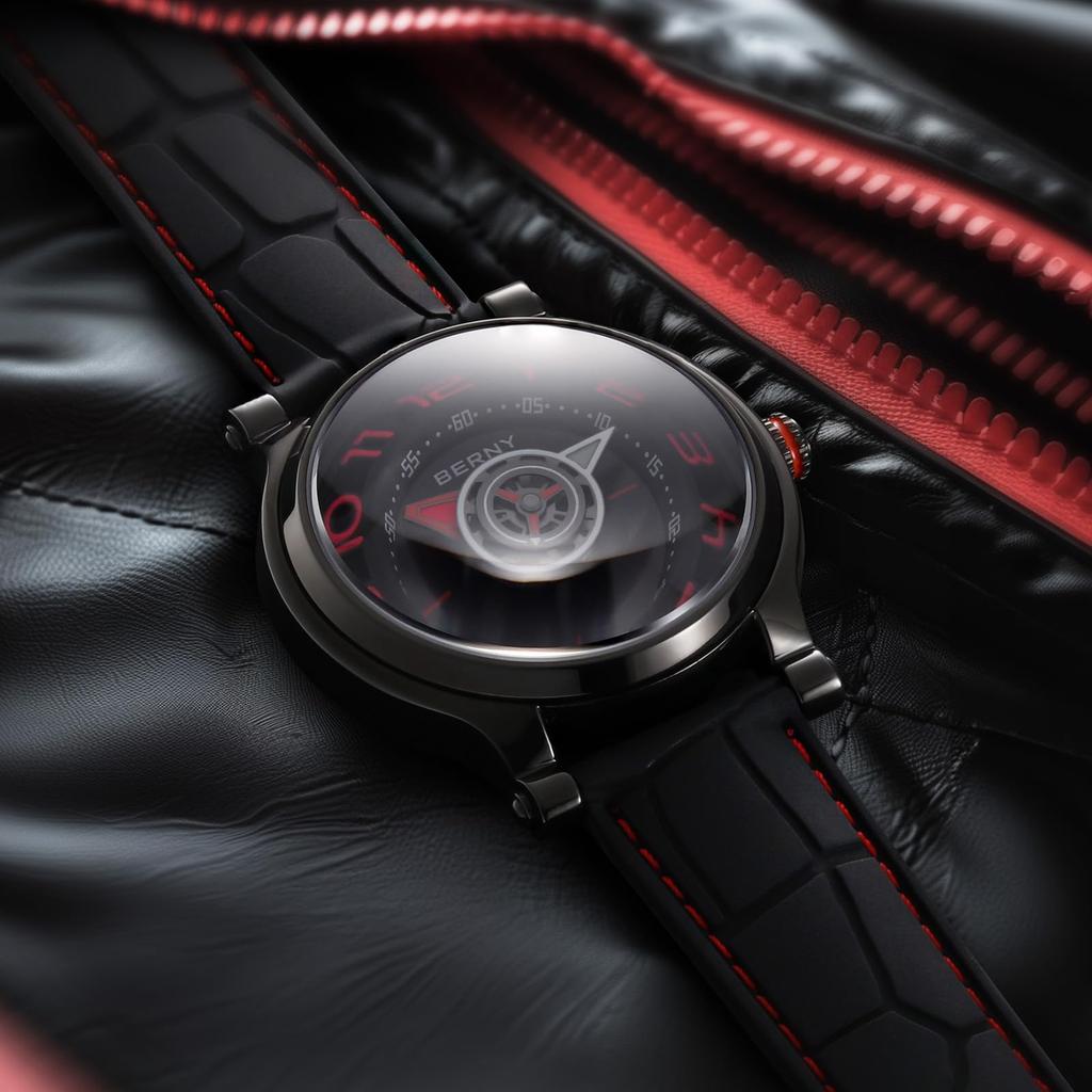 Zegarek Męski BERNY Zegarek Mechaniczny Automatyczny i Ręcznie Nakręcany Mechanizm Miyota 8215 Wielofunkcyjny Kalendarz Wodoodporny