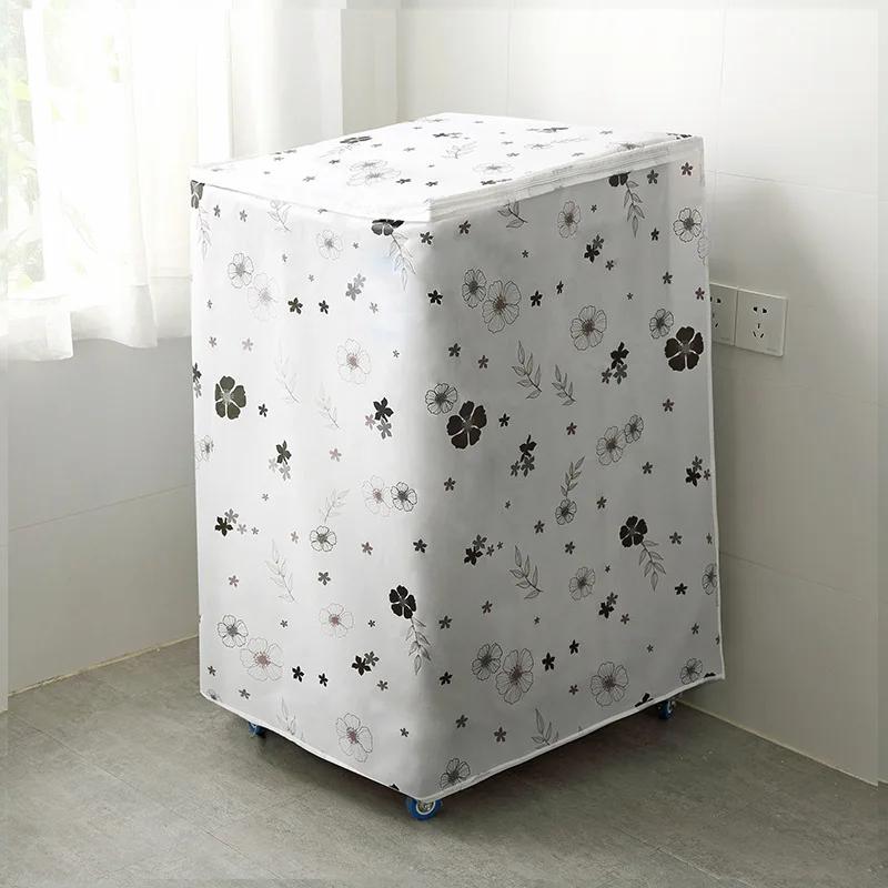 Housse pour machine à laver à chargement frontal pour tambour PEVA Protection solaire Anti-poussière Housse protectrice Machine à laver automatique Ménage