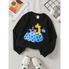 European sizes Kids' Crewneck Sweatshirt Cute Animals On Cloud Pattern , Sportswear And Casual Wear, Soft And Comfortable, Children's Clothing