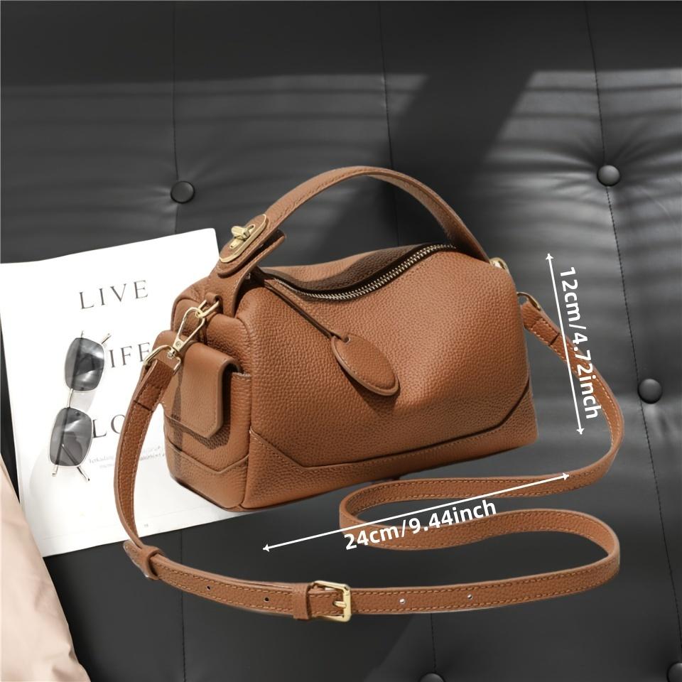 1pc Women's Leather Wallet Handbag, Made Of Soft Leather, Suitable For Mobile Phones