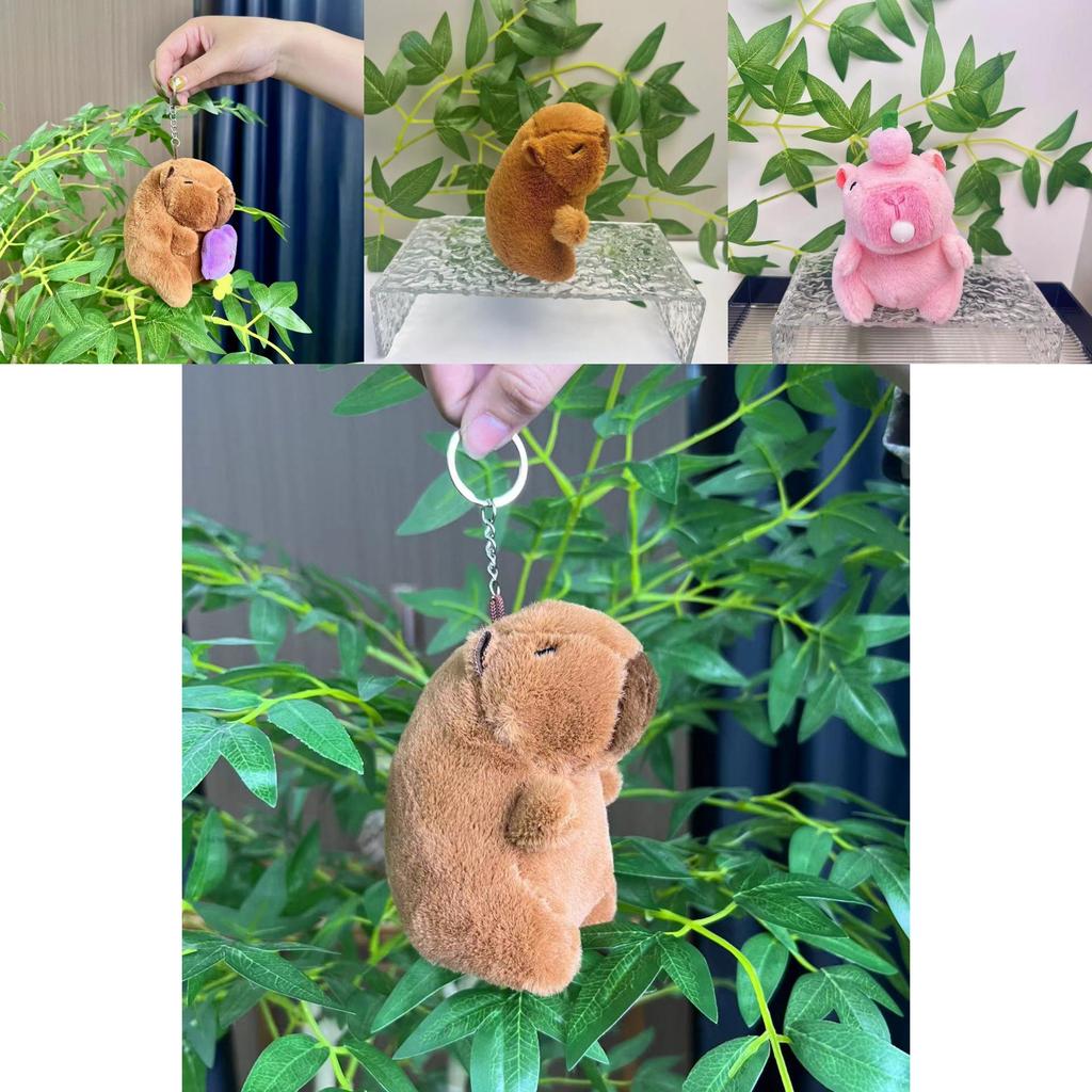 Soft And Cuddly Capybara Plush Doll Keychain Great For Kids And Animal Lovers