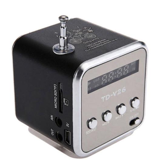 AUX TD-V26 přenosný mini FM TF zvukový stereofonní rádiový reproduktor